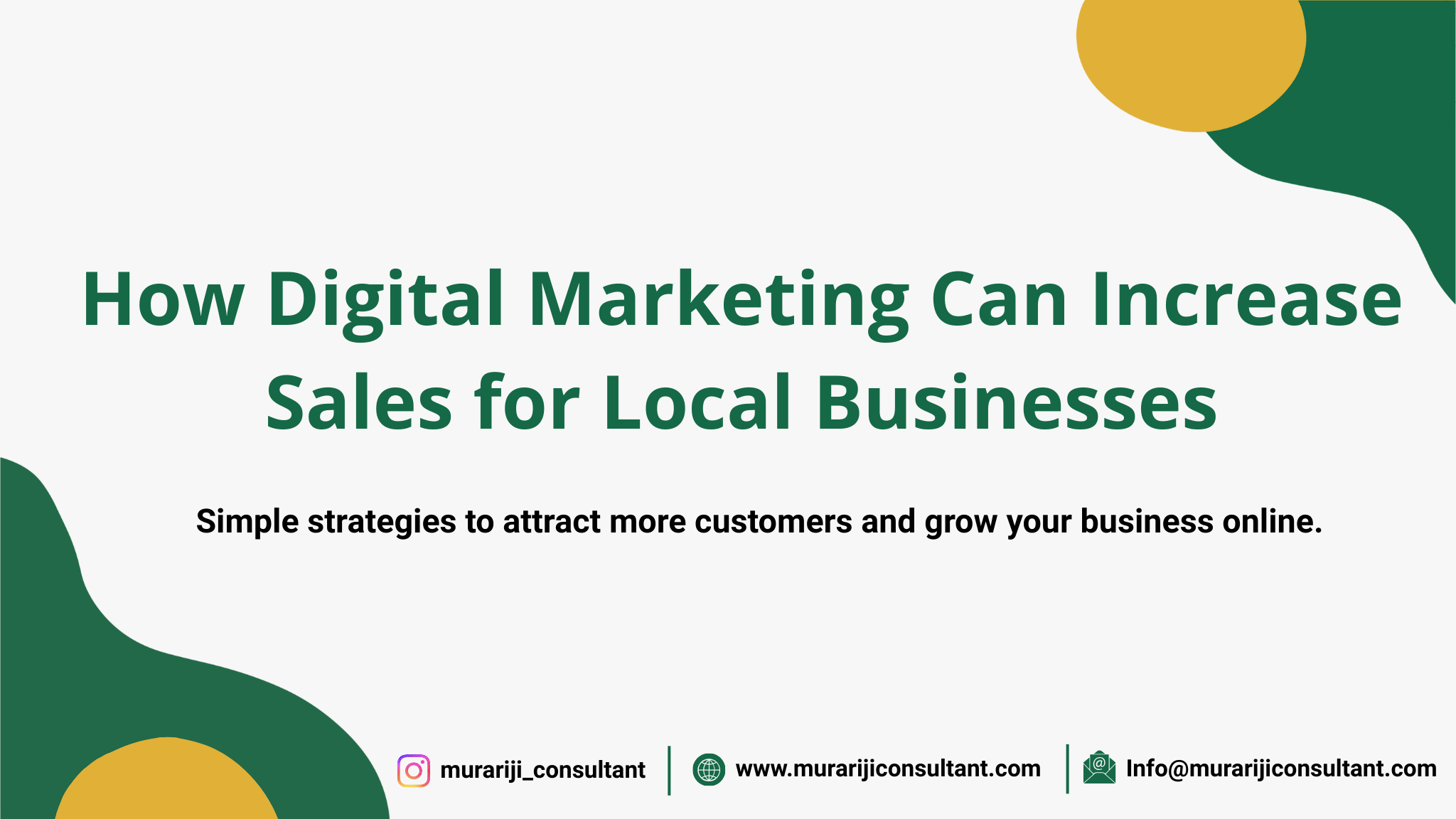 How Digital Marketing Can Increase Sales for Local Businesses