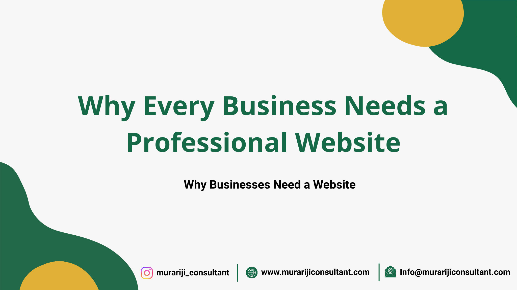 Why Every Business Needs a Professional Website